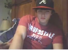 Aeropostale boy with hat fucks pillow with cut cock edit